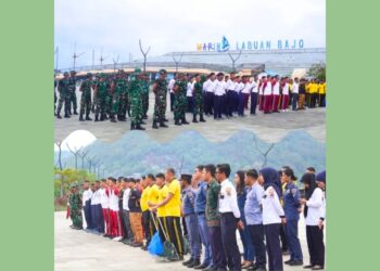 Kodim 1630/Mabar dan Instansi Maritim Bersih-Bersih Dermaga Marina Labuan Bajo