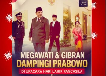 Momen Langka 1 Juni 2026: Megawati dan Gibran Dampingi Prabowo di Upacara Hari Lahir Pancasila, Tokoh Sebut “Sinyal Rekonsiliasi”