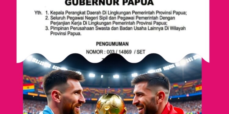 RESMI: Papua Libur Sehari! Gubernur Izinkan Warga Nonton Final Piala Dunia 2026 Spanyol vs Argentina