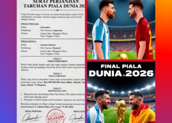 MELEDAK! Taruhan Final Piala Dunia 2026 di Labuan Bajo: Kalah Bayar Rp1 M + Emas 74 Kg, Surat Tanpa Materai Tetap Jadi Bukti