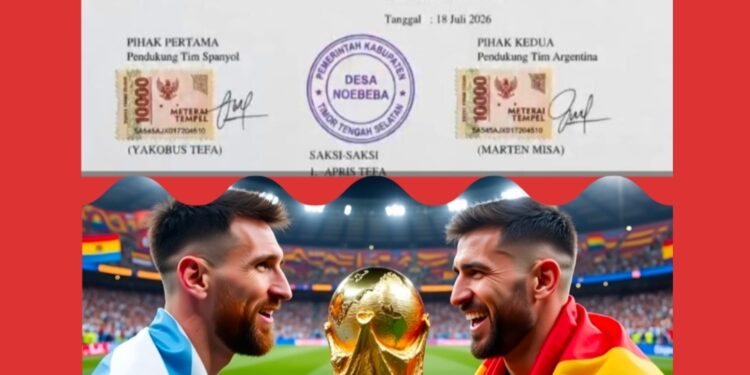 BERMATERAI & STEMPEL DESA! Taruhan Final Piala Dunia 2026 di TTS: Tanah + 18 Ekor Sapi Senilai Rp 215 Juta Jadi Rebutan