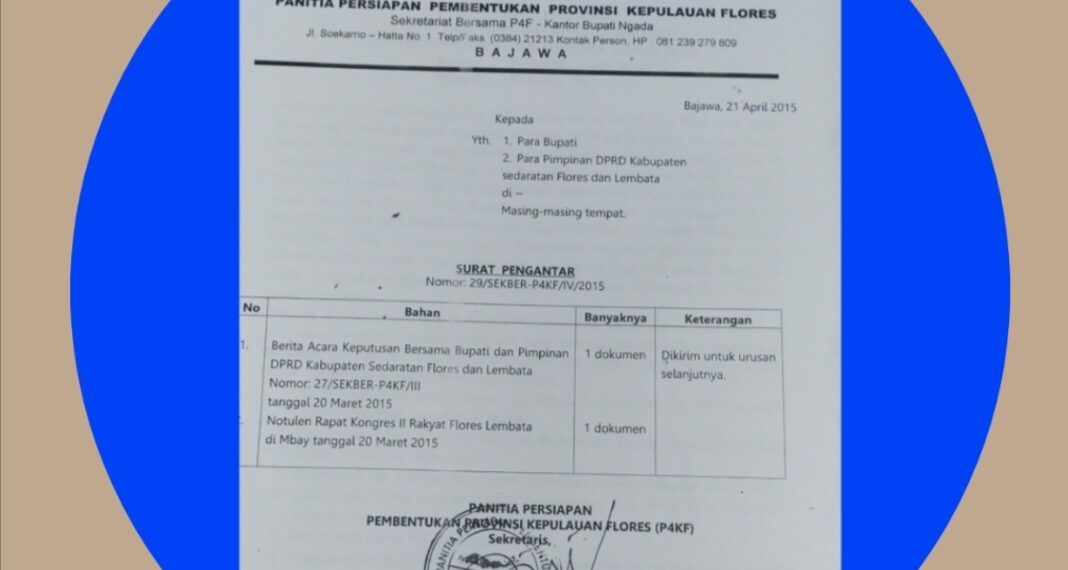 Dokumen 2015 Terbongkar! P4KF Sudah Kirim Keputusan Bersama ke Bupati & DPRD se-Flores Lembata