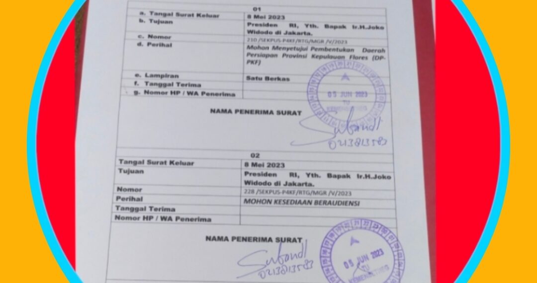 MELED4K ! Surat Ketum P4KF Adrianus Jehamat Untuk Presiden Jokowi Masuk Istana 5 Juni 2023 – Stempel Kemensetneg Jadi Bukti PKF Sudah Di Meja Presiden 2 Tahun Lalu, Tapi Sengaja Didiamkan?!