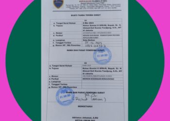 SKAKMAT! P4KF KANTONGI BUKTI TANDA TERIMA DARI SEKJEN DPR RI 05 JUNI 2023 – 2 Surat Sakti Soal Provinsi Flores Diserahkan, Ditandatangani Rochadi Laksana Staf Komisi II !
