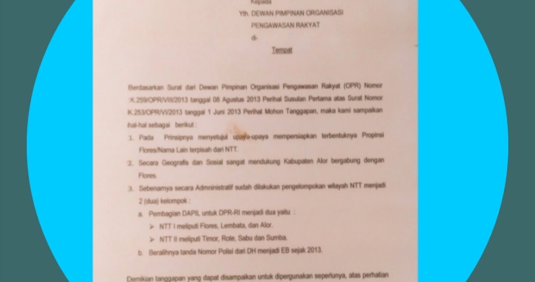 BREAKING: Wakil Ketua DPRD Alor Denny Lalitan Tegaskan Alor Bagian Flores, Dukung Penuh Pembentukan Provinsi Kepulauan Flores