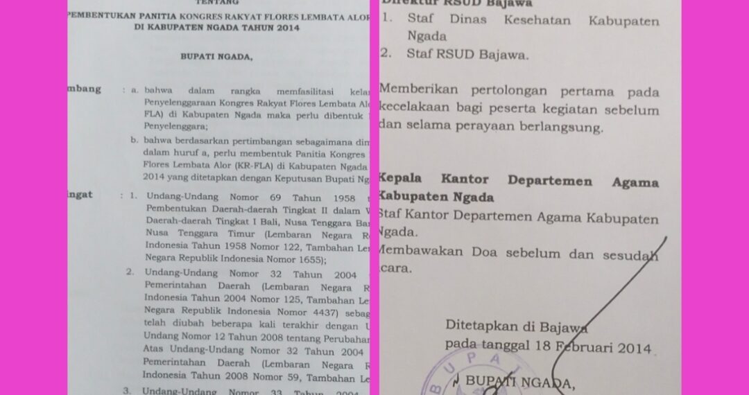 NEGARA HADIR! SK 76 BUKTI KR-FLA BAJAWA LEGAL!
