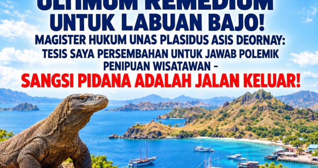 ULTIMUM REMEDIUM UNTUK LABUAN BAJO! MAGISTER HUKUM UNAS PLASIDUS ASIS DEORNAY: TESIS SAYA PERSEMBAHAN UNTUK JAWAB POLEMIK PENIPUAN WISATAWAN – SANKSI PIDANA ADALAH JALAN KELUAR!