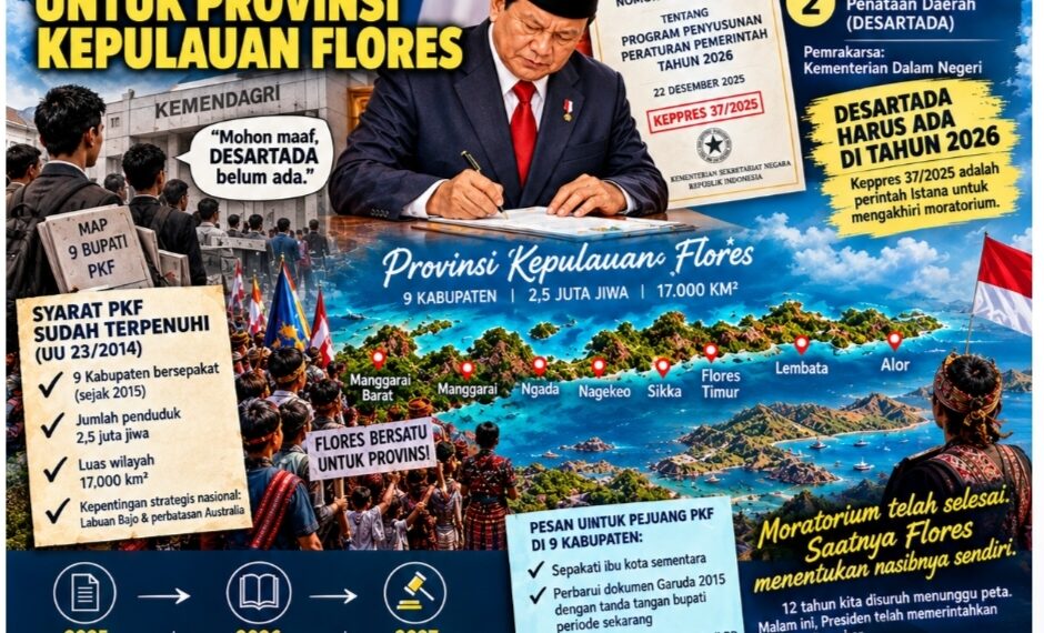 MELEDAK DI RUTENG! Ketum P4KF Adrianus Jehamat: Roh Pemekaran NTT Ada di Keppres 37/2025, 2026 Tahun Penentuan PKF!