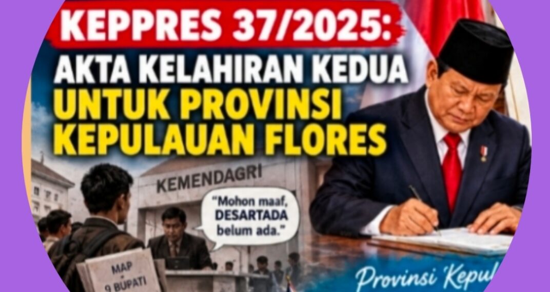 KEPPRES 37/2025: AKTA KELAHIRAN KEDUA UNTUK PROVINSI KEPULAUAN FLORES