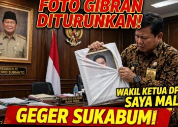 GEGER SUKABUMI! FOTO WAPRES GIBRAN DITURUNKAN DARI DINDING DPRD – WAKIL KETUA DPRD PDIP: SAYA MALU, WAPRES TAK BISA BUKTIKAN IJAZAH SMA!
