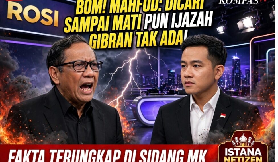 BOM !Mahfud: Dicari Sampai Mati Pun Ijazah Gibran Tak Ada!