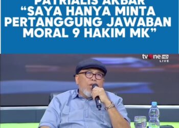 PATRIALIS TAGIH MORAL 9 HAKIM MK!