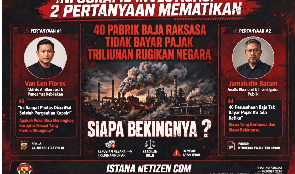 DUA PULAU GUNCANG: FLORES TANYA KAPOLRI BARU, BATAM TANYA SIAPA BEKING 40 PABRIK BAJA?