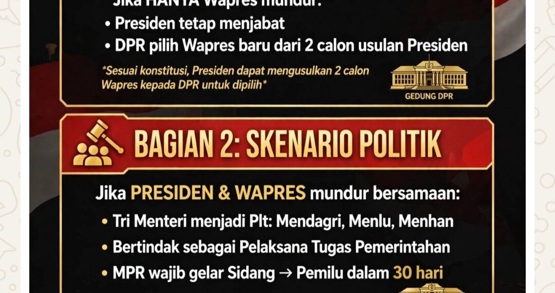 TELAAH ISTANA NETIZEN COM: JIKA GIBRAN MUNDUR, APAKAH PRABOWO WAJIB MUNDUR? MENGULIK TEORI SATU PAKET