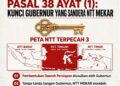PASAL 38 AYAT (1): KUNCI GUBERNUR YANG SANDERA NTT MEKAR
