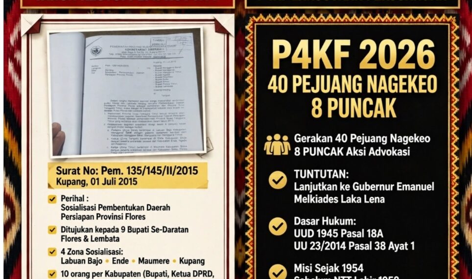 BUKTI SAH! PEMPROV NTT SUDAH SURATI 9 BUPATI FLORES SOAL PROVINSI FLORES SEJAK 2015!