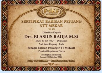 DUKUNG NTT MEKAR! PENSIUNAN ASAL ENDE DARI KUPANG KIRIM KTP – GABUNG PEJUANG PKF JADI No.43