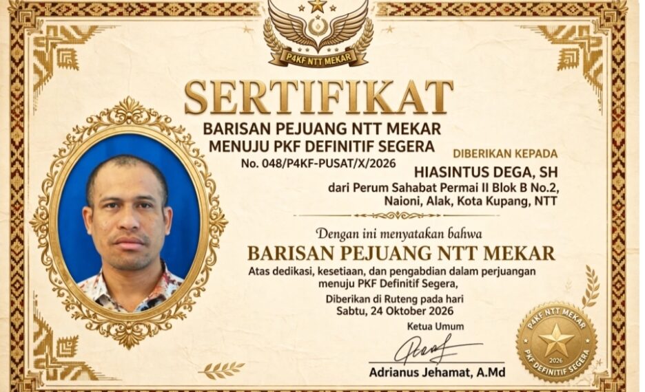 KUPANG MELEDAK! HIASINTUS DEGA SH – KARYAWAN SWASTA ALAK DAFTAR PEJUANG 48 NTT MEKAR!