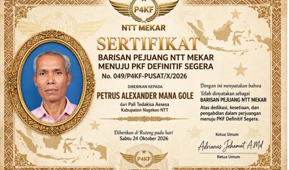NAGEKEO BERGOLAK! PETRUS ALEXANDER MANA GOLE – PEJUANG 49 GEMPUR NTT MEKAR!
