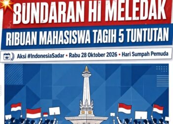 BUNDARAN HI MELEDAK! RIBUAN MAHASISWA TAGIH 5 TUNTUTAN KE PRABOWO-GIBRAN!